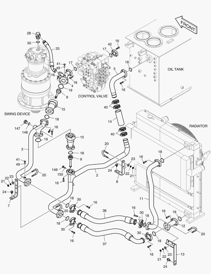 ТУБОПРОВОД МАСЛЯНОГО РАДИАТОРА(2)
