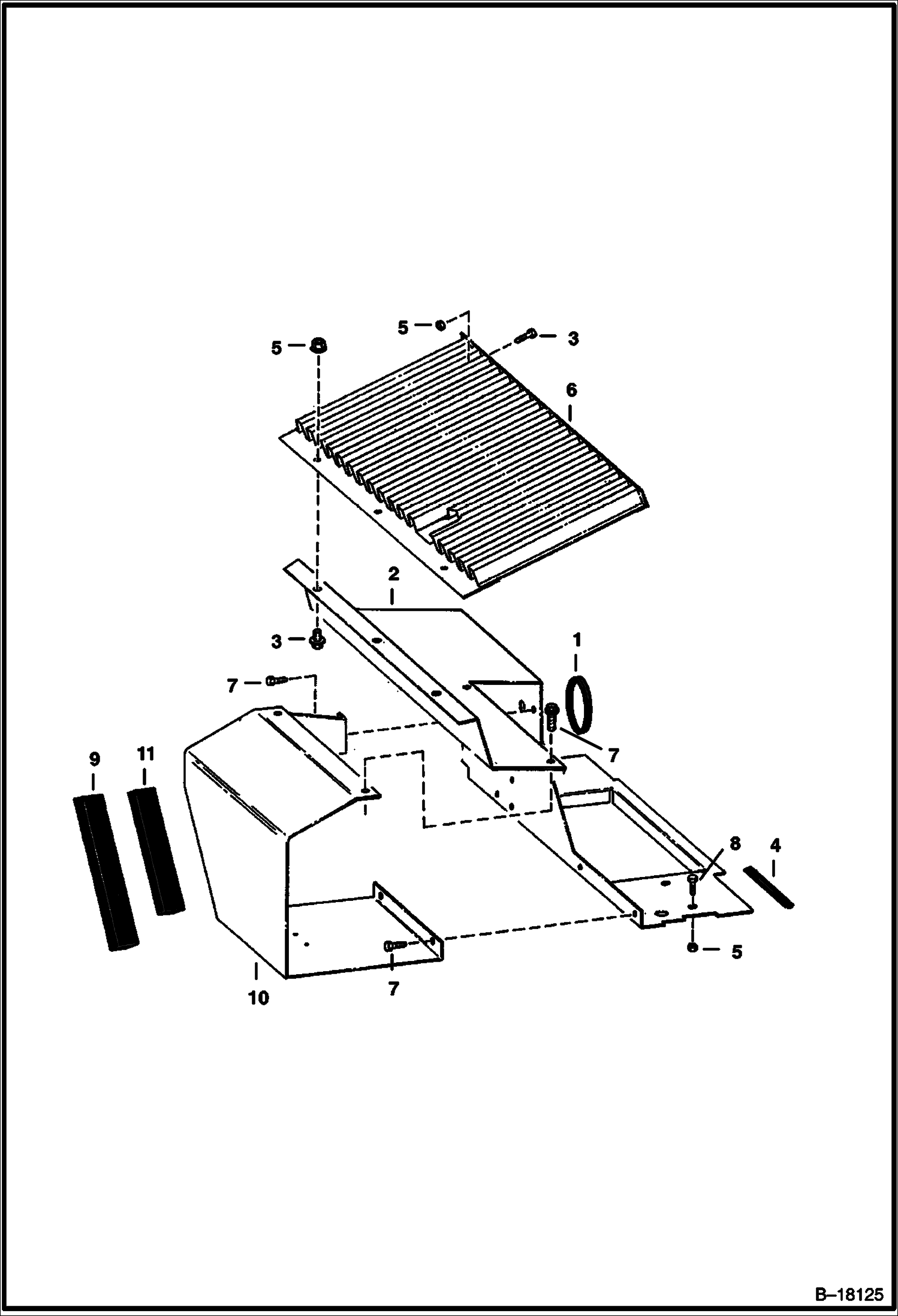 ЗАЩИТНЫЙ КОЖУХ ДВИГАТЕЛЯ (DEUTZ 511) (СЕРИЙНЫЙ НОМЕР 14001 И ВЫШЕ)
