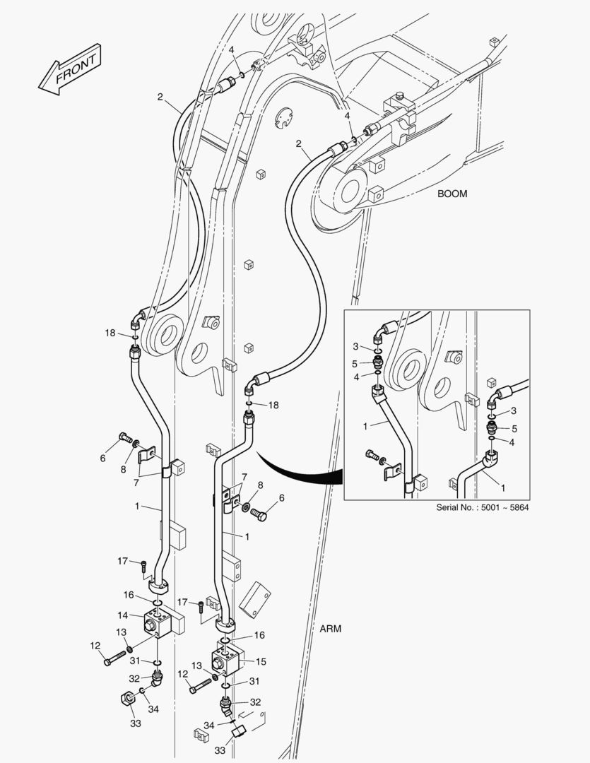 ГИДРОСИСТЕМА РУКОЯТИ - ВРАЩАЮЩИЙСЯ(РУКОЯТЬ 2.5 м)