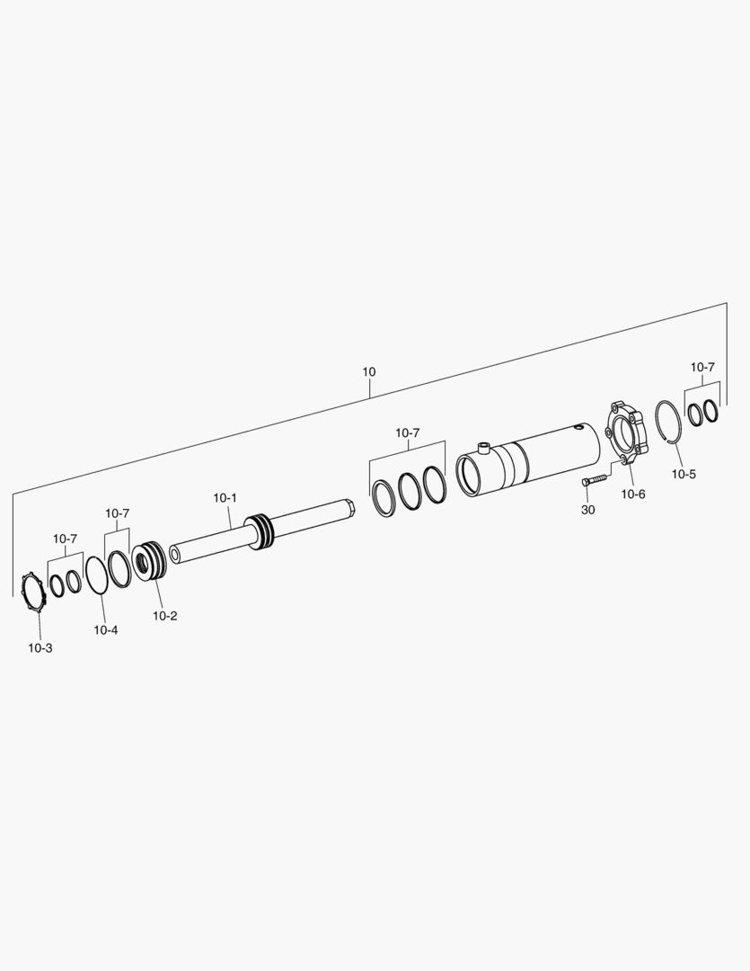 Спецтехника 4641 STEERING CYLINDER - FRONT AXLE [11213~] - главное фото