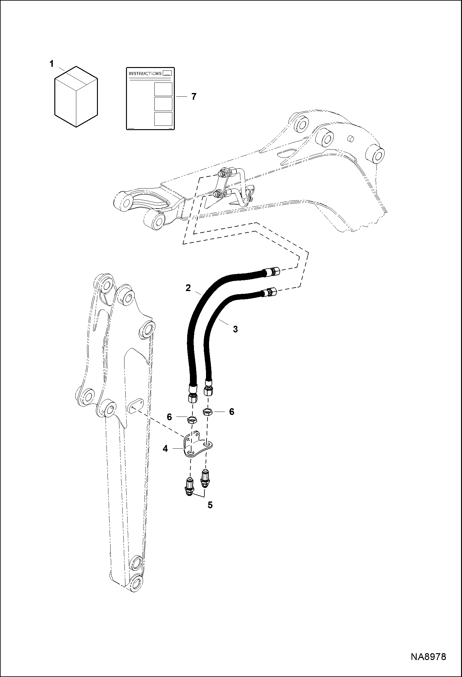 КОМПЛЕКТ ВСПОМОГАТЕЛЬНЫХ ГИДРАВЛИЧЕСКИХ МЕХАНИЗМОВ (СТАНДАРТНЫЙ КРОНШТЕЙН)