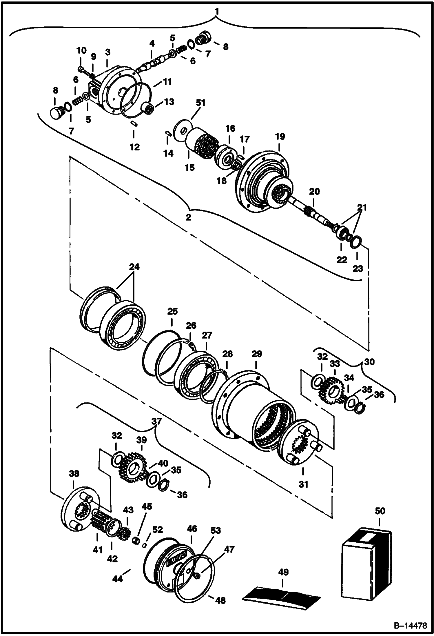 ХОДОВОЙ ГИДРОМОТОР (СЕРИЙНЫЙ НОМЕР 511723975 И ВЫШЕ)