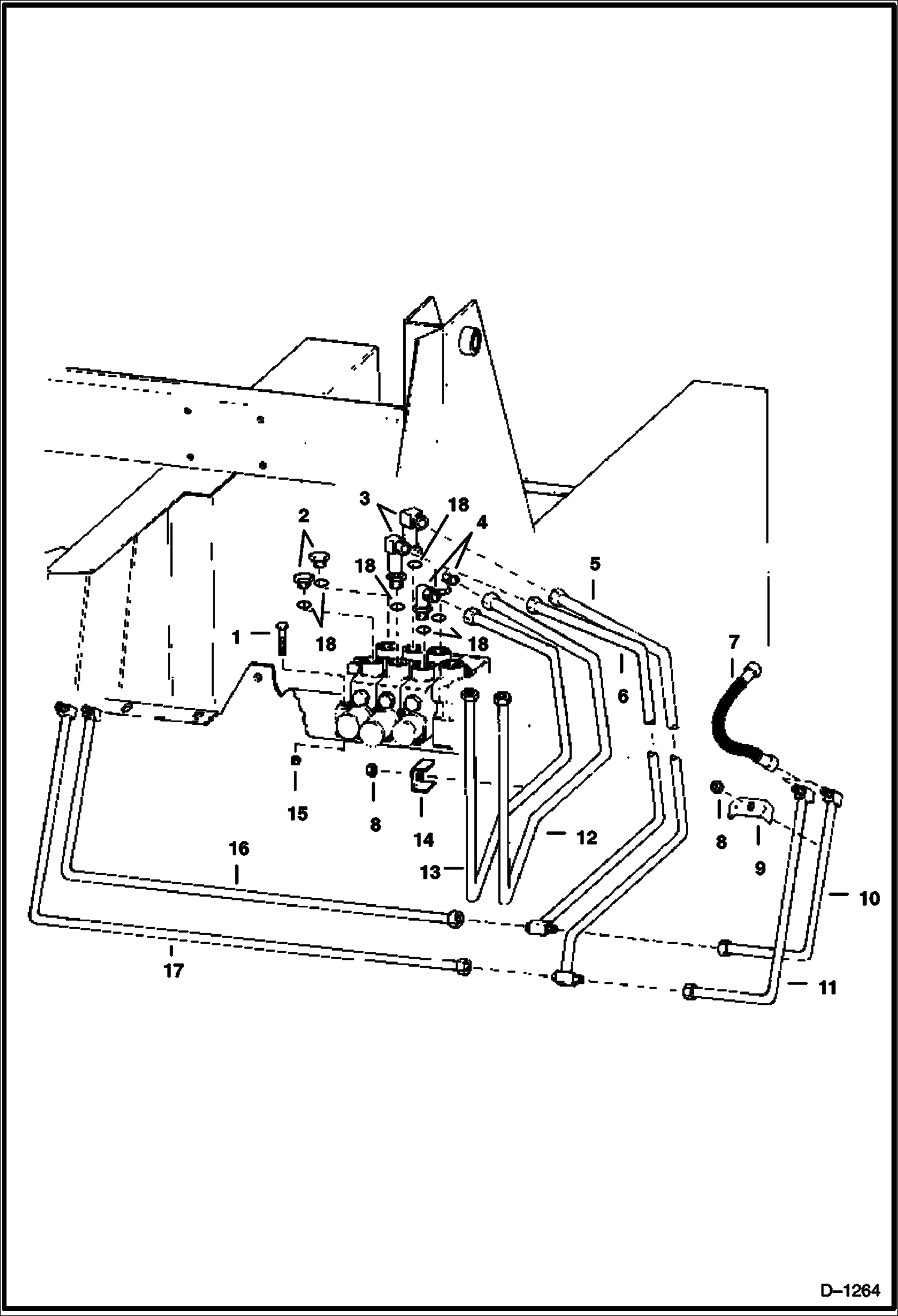 РАМА ШАССИ СО СХЕМОЙ ГИДРАВЛИЧЕСКОЙ СИСТЕМЫ