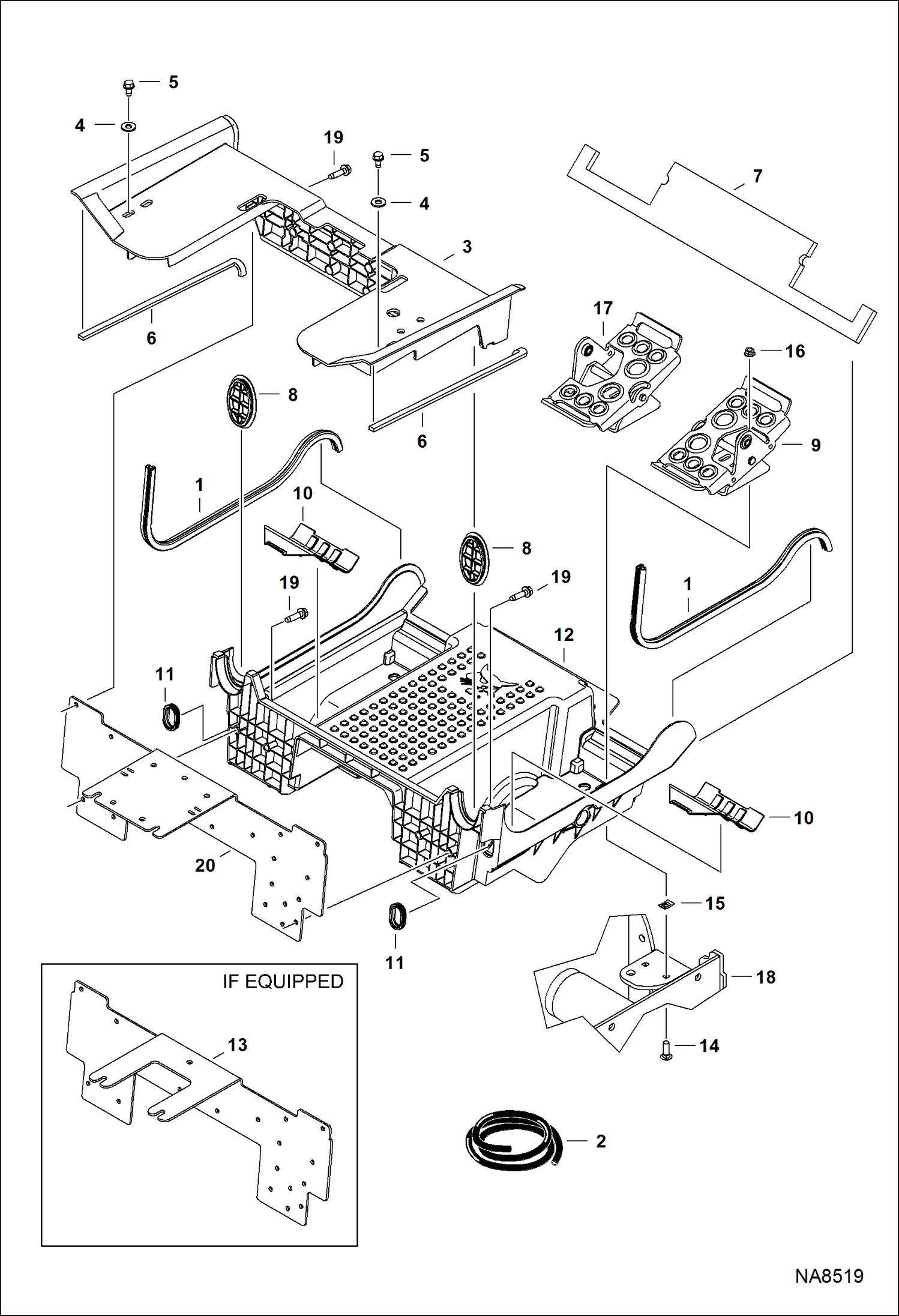 Схема ПАНЕЛЬ (МЕТАЛЛИЧЕСКИЙ ПОЛ КУЗОВА) (МНОГОРЕЖИМНЫЙ ДЖОЙСТИК УПРАВЛЕНИЯ)