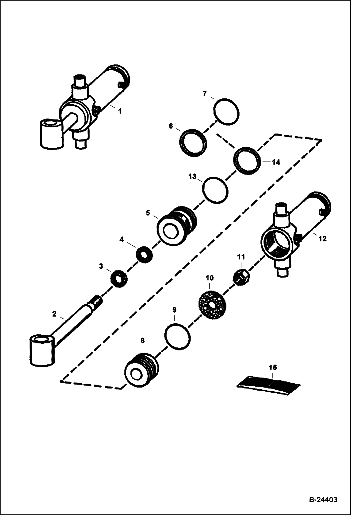 Схема ЦИЛИНДР ПОВОРОТА 923S И 923SA
