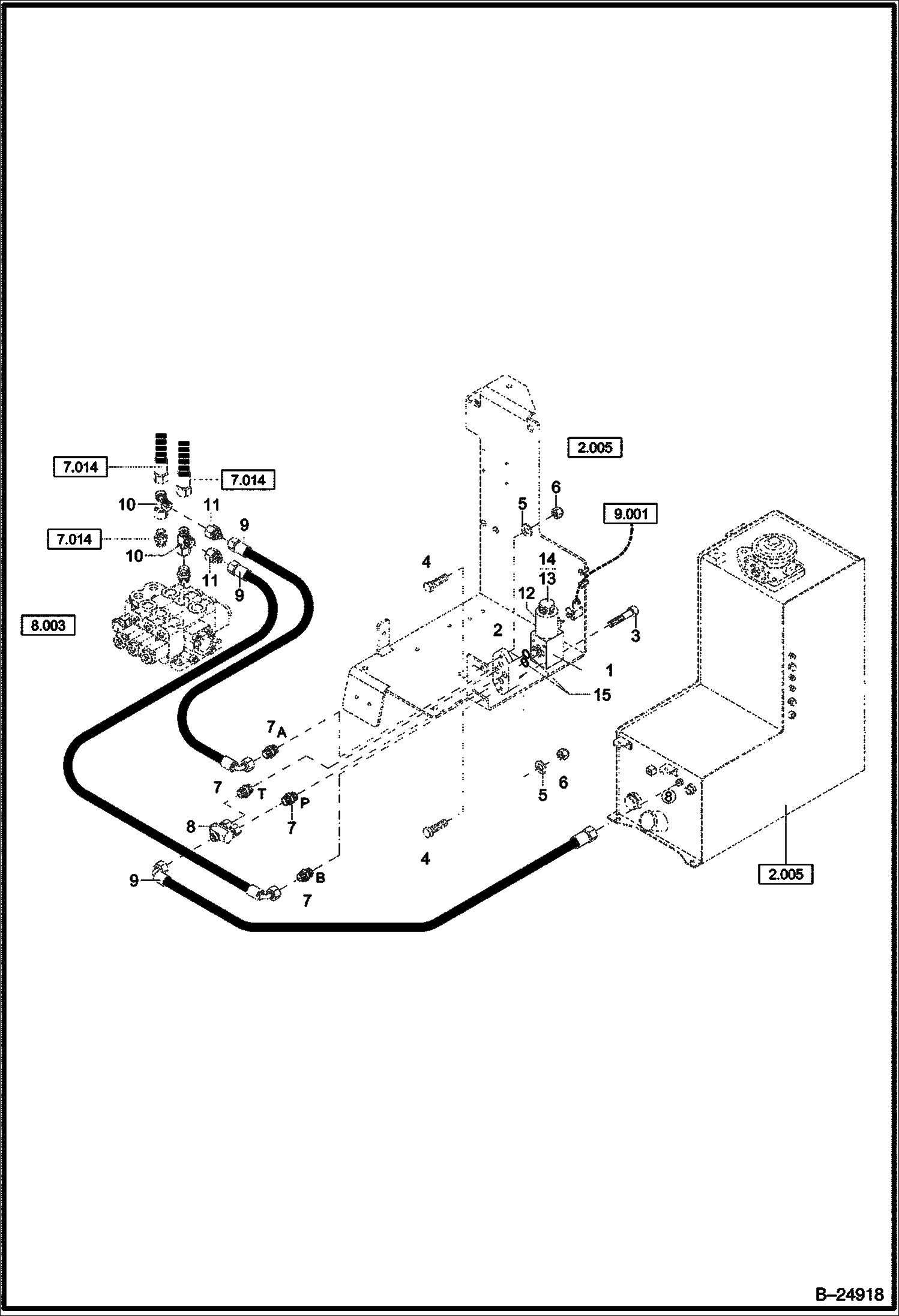 Схема ГИДРОУСТАНОВКА ПЛАВАЮЩИЙ РЕЖИМ БУЛЬДОЗЕРНОГО ОТВАЛА
