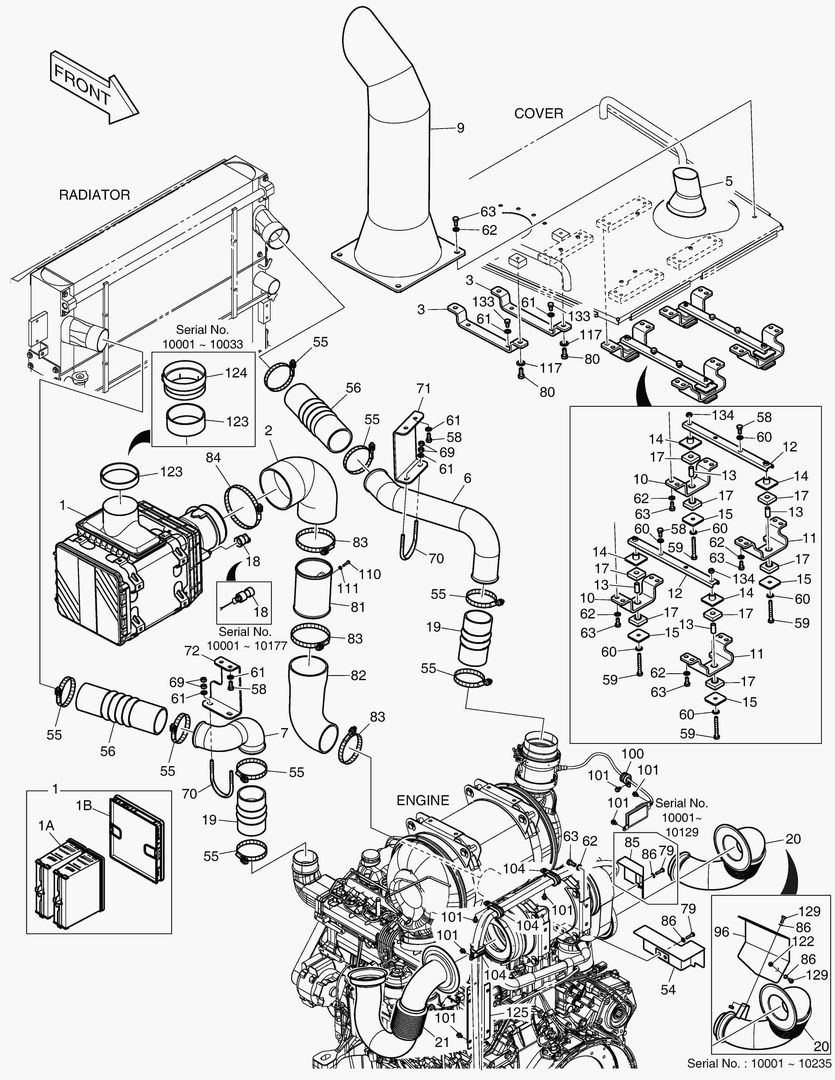 1130 ENGINE MOUNTING(1) [10001~10261]
