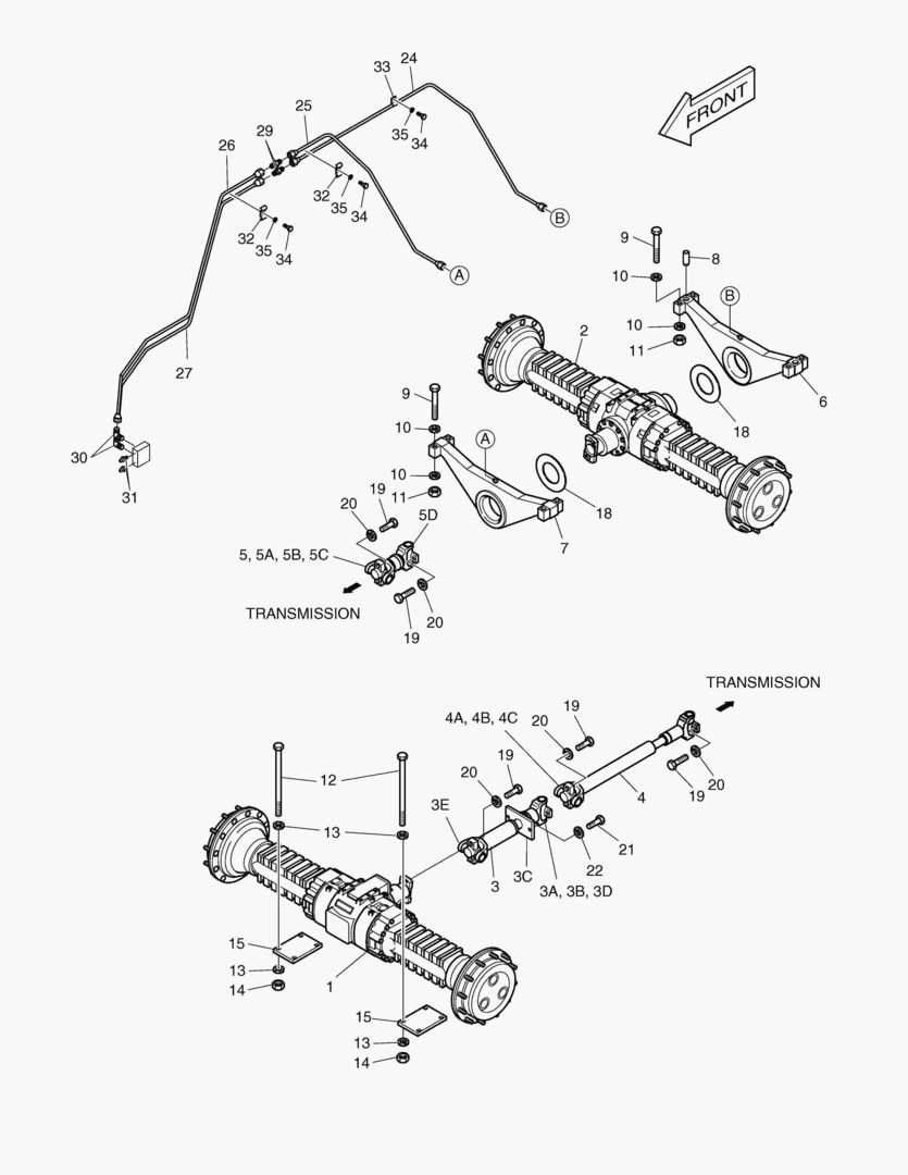 Схема 1140 AXLE & DRIVE SHAFT