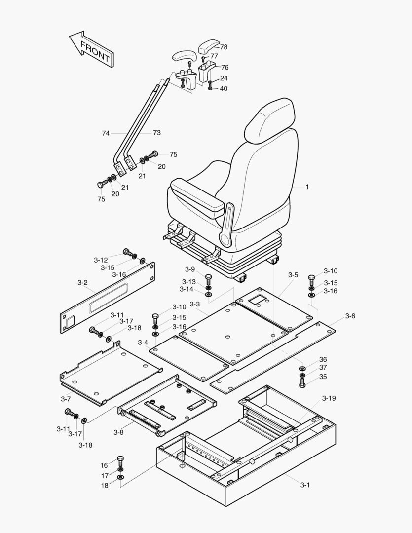 1410 SEAT & ELECTRIC BOX