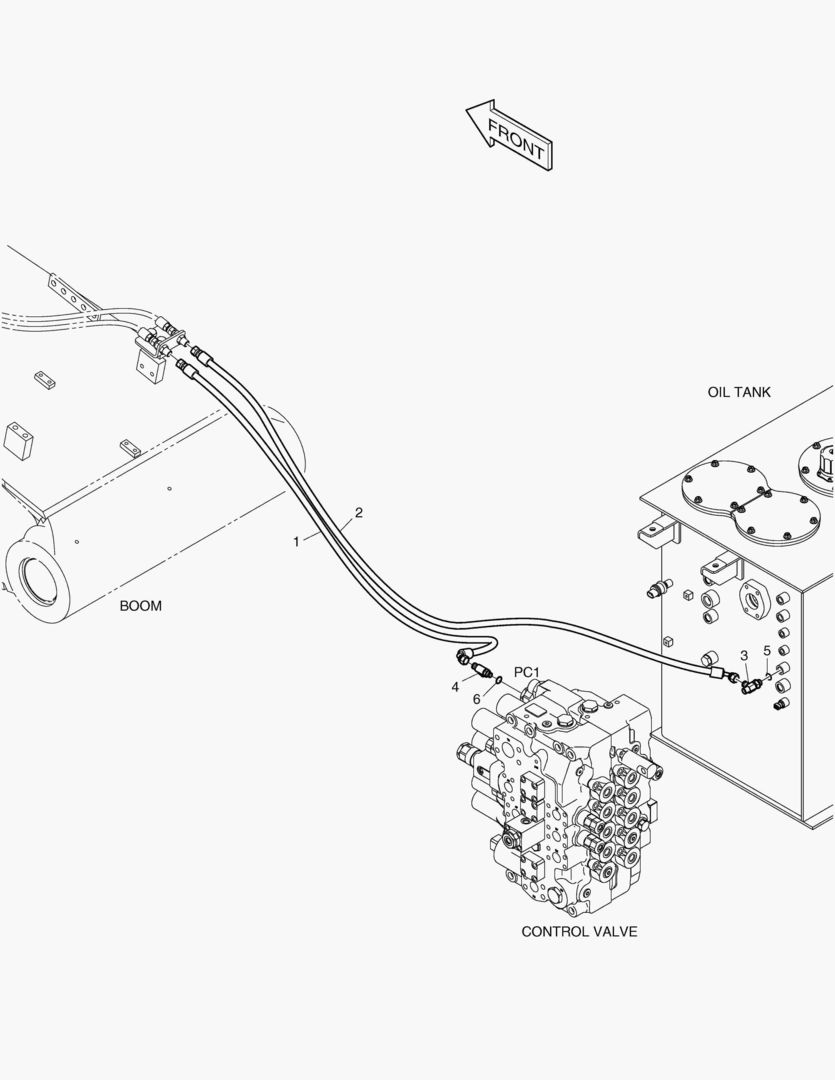 ТРУБОПРОВОД СЕРВОУПРАВЛЕНИЯ - КЛАПАН ЗАМКА РУКОЯТИ