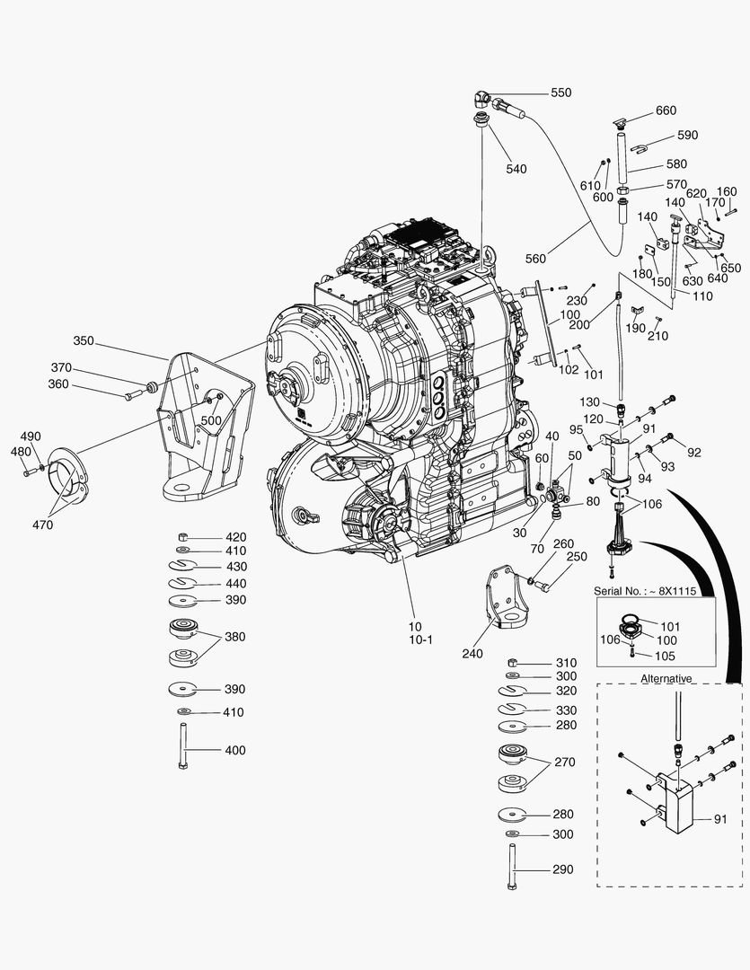 G070-10 TRANSMISSION - MOUNTING