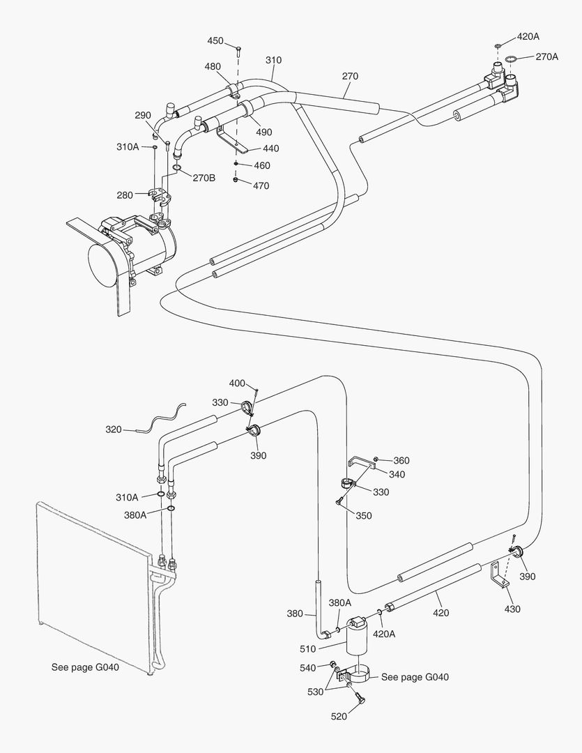 Схема G380-8 AIR CONDITION - OUTSIDE CAB