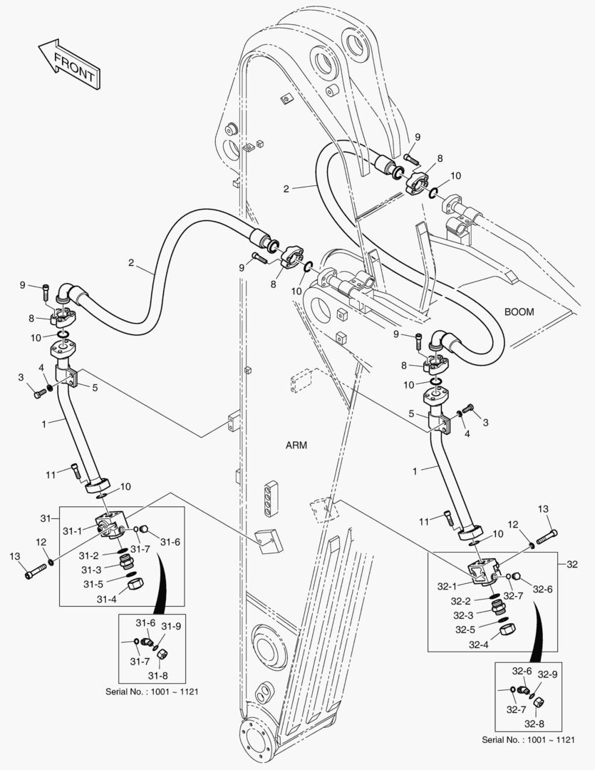 6800 ARM PIPING - ONE & TWO WAY(ARM 2.5m)
