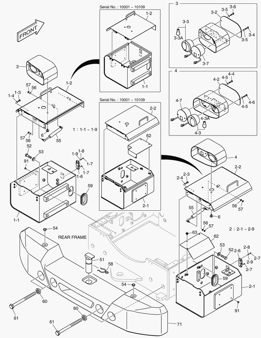 1500 COUNTER WEIGHT & REAR LAMP