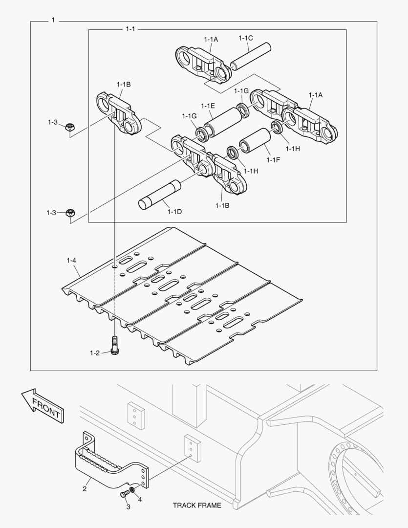 БАШМАК ГУСЕНИЦЫ - 900G(ФИКСИРОВАННАЯ ГУСЕНИЦА)