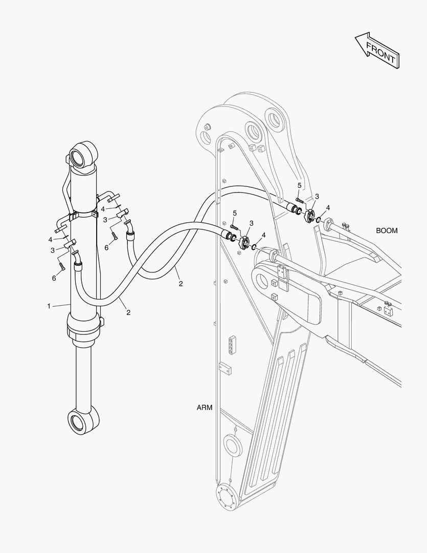Схема ГИДРОСИСТЕМА РУКОЯТИ - РУКОЯТЬ 2.4 м