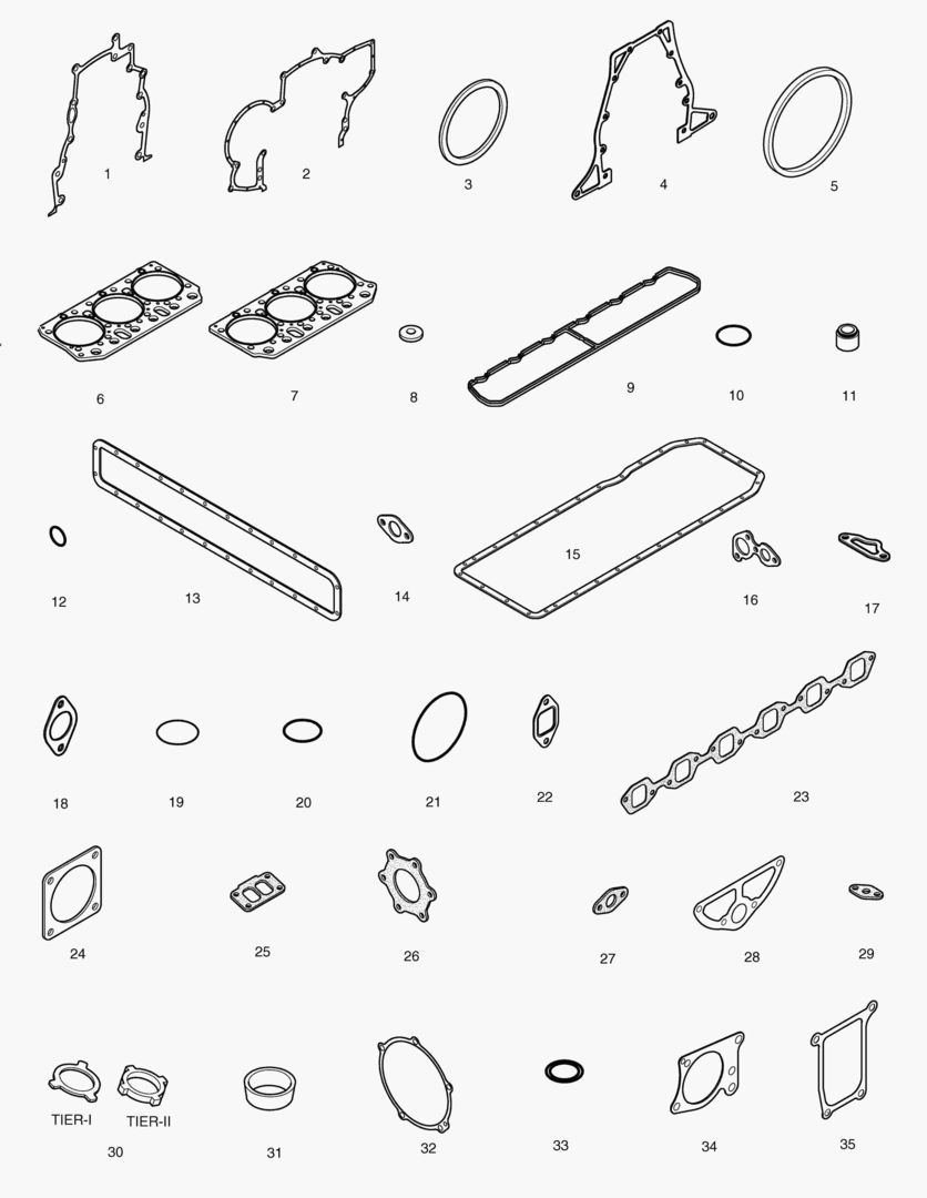 КОМПЛЕКТ ПРОКЛАДОК ДЛЯ КАПИТАЛЬНОГО РЕМОНТА-ВСЕ