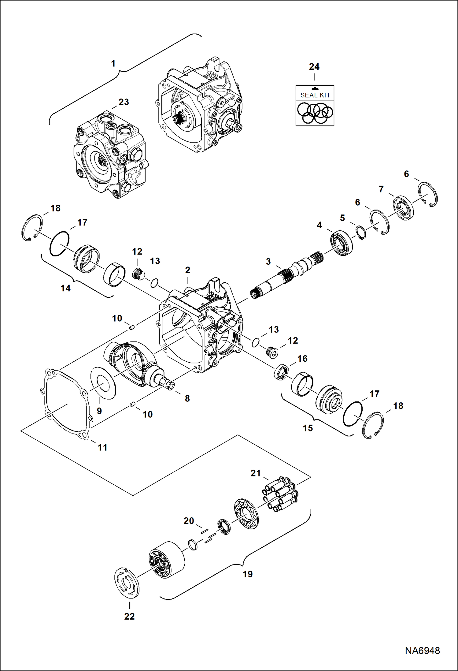 ГИДРОПРИВОДНОЙ НАСОС (ГЛАВНЫЙ КОРПУС)