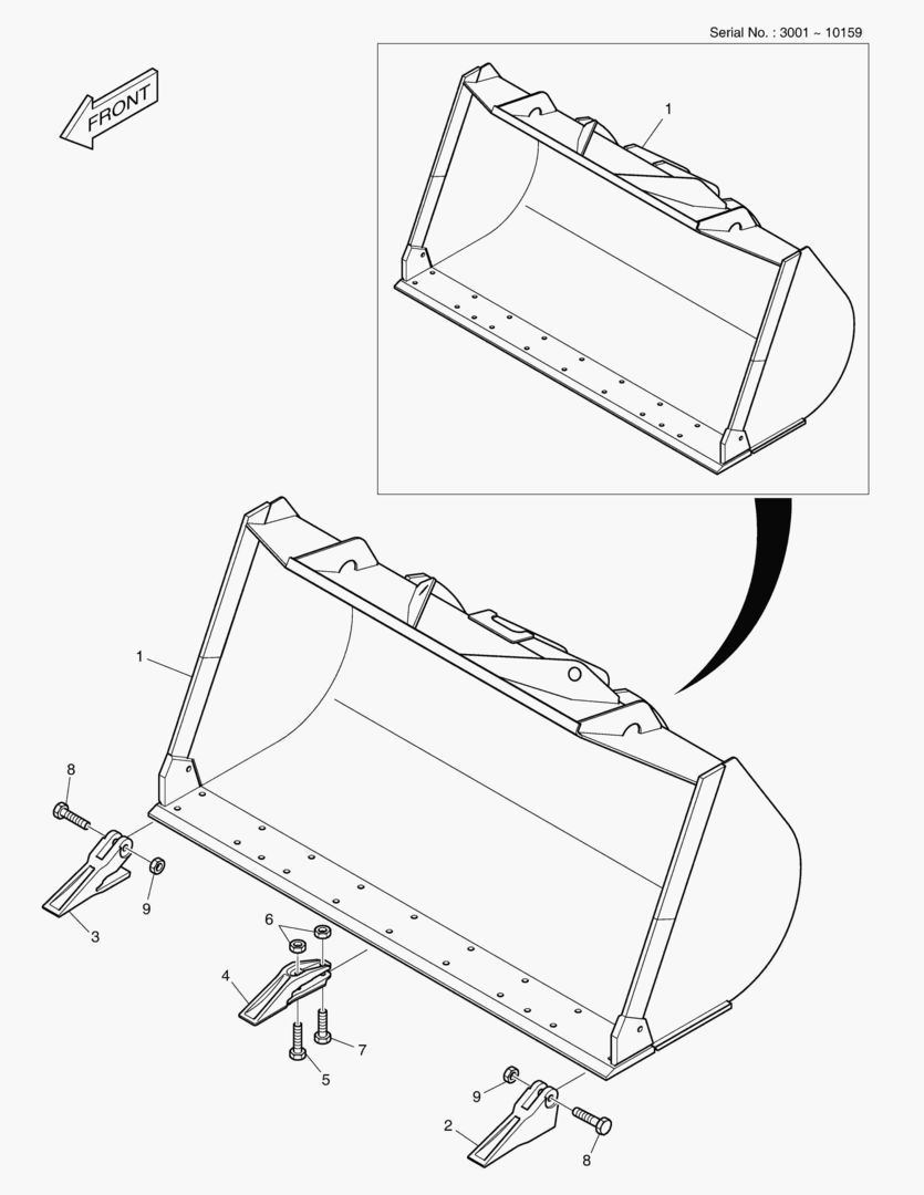 2140 BUCKET - 3.9гЋҐ - TOOTH
