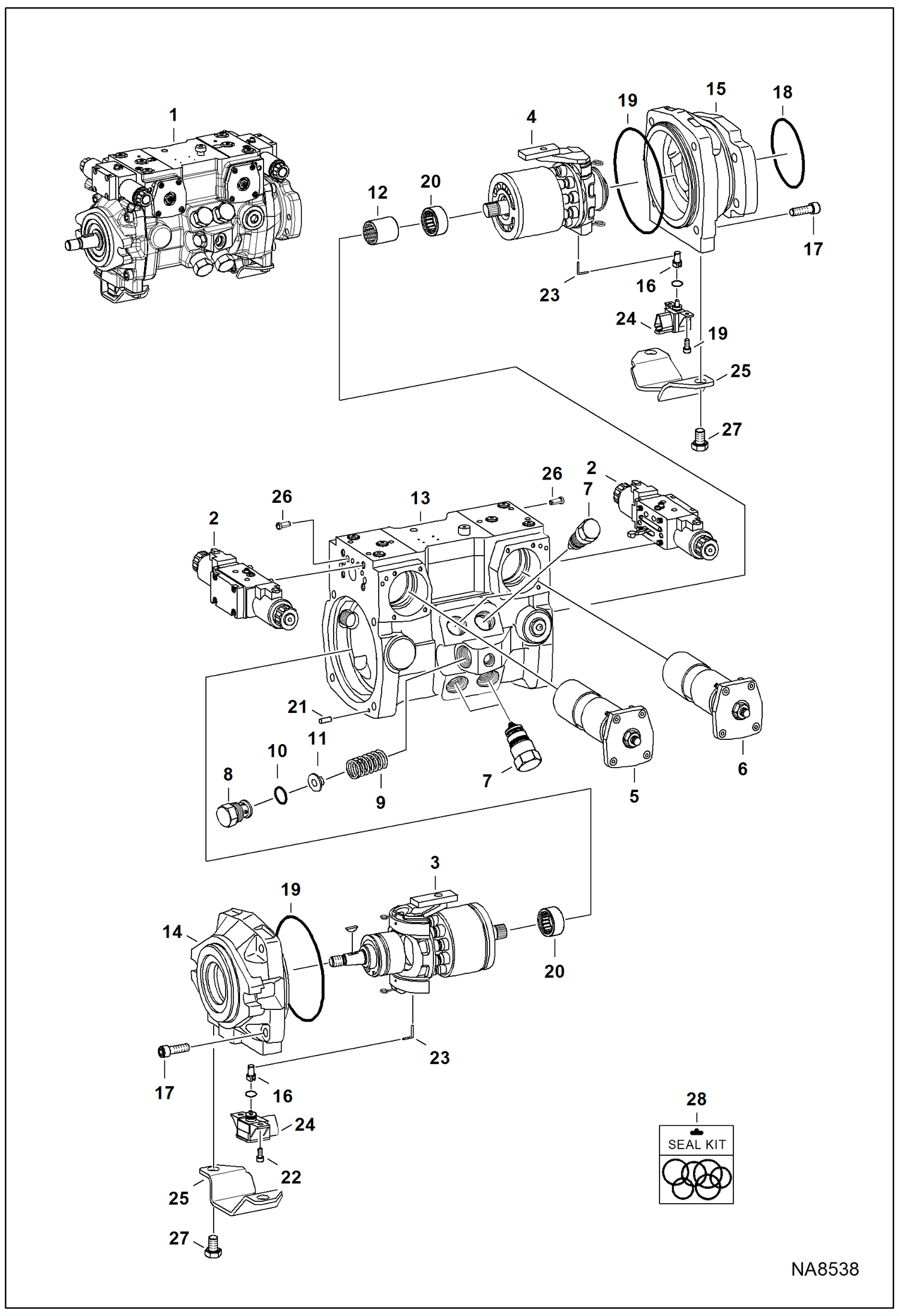 ГИДРОСТАТИЧЕСКИЙ НАСОС (МНОГОРЕЖИМНЫЙ ДЖОЙСТИК УПРАВЛЕНИЯ) (R902202746)