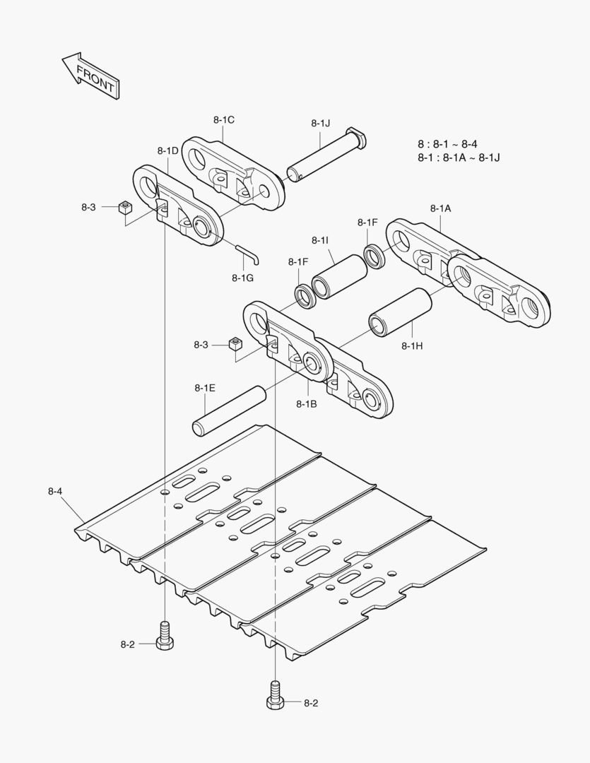 БАШМАК ГУСЕНИЦЫ В СБОРЕ-600G