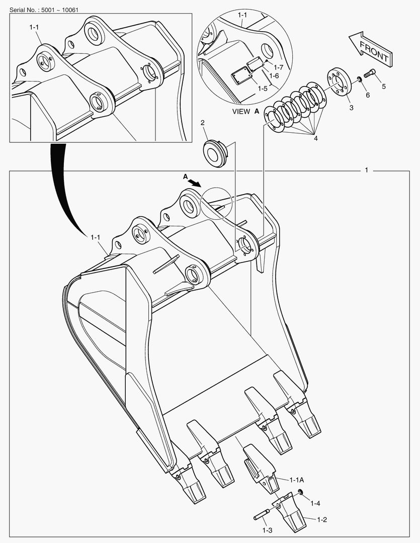 6900 ROCK BUCKET - 1.28mВі(HEAVY DUTY)
