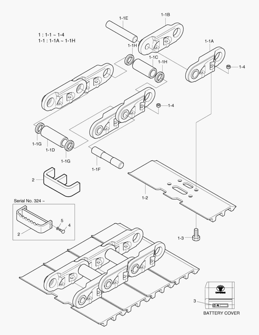 5111 TRACK SHOE ASS`Y-750G [251~]