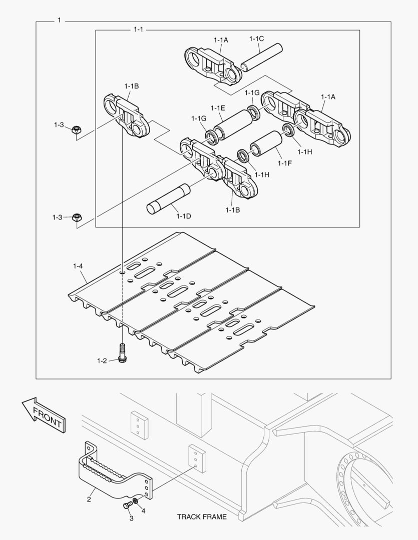 БАШМАК ГУСЕНИЦЫ - 800G(ФИКСИРОВАННАЯ ГУСЕНИЦА)