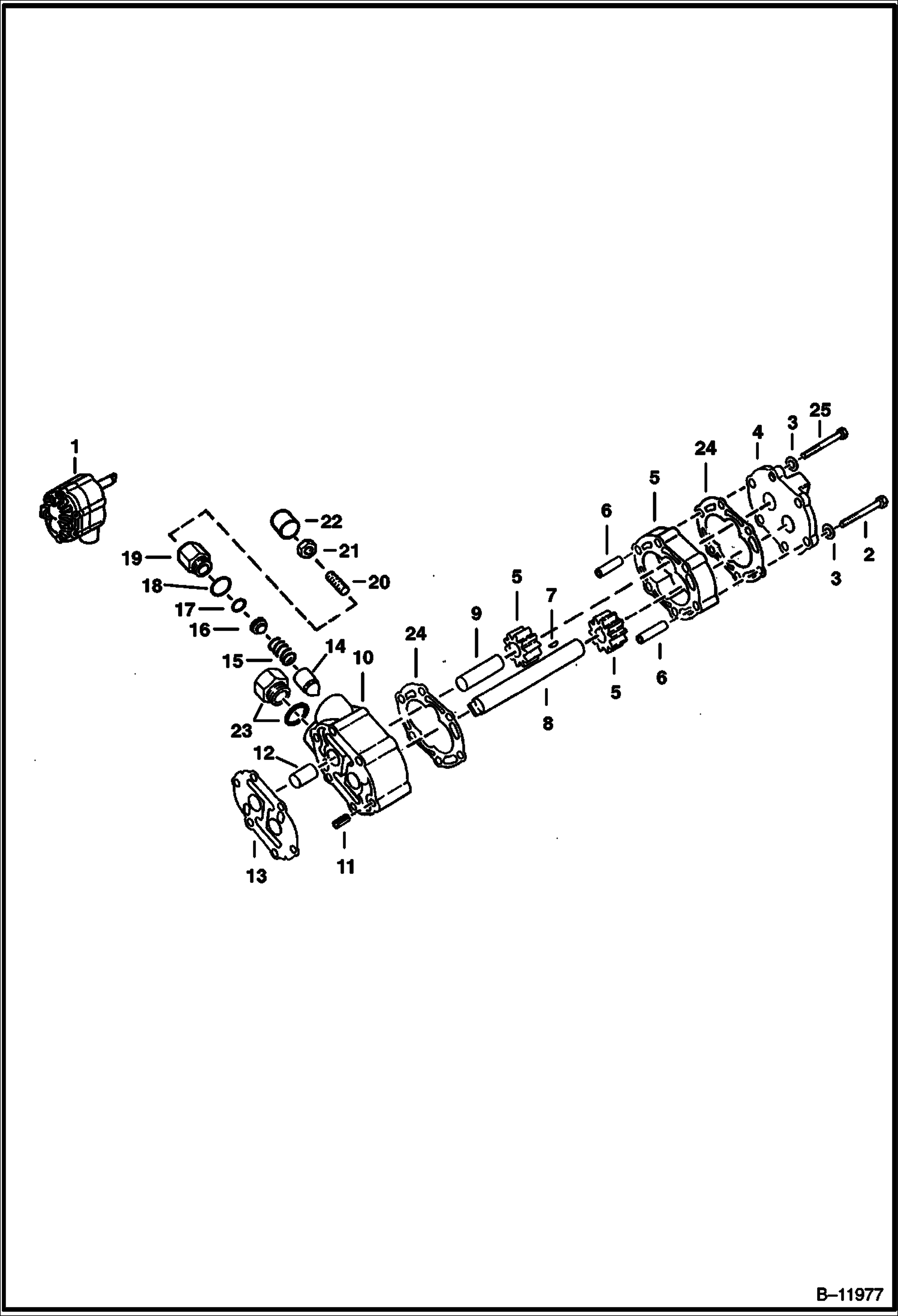 Схема ГИДРОСТАТИЧЕСКИЙ НАГНЕТАТЕЛЬНЫЙ НАСОС (МОДЕЛЬ 25-2501AA-REDX)