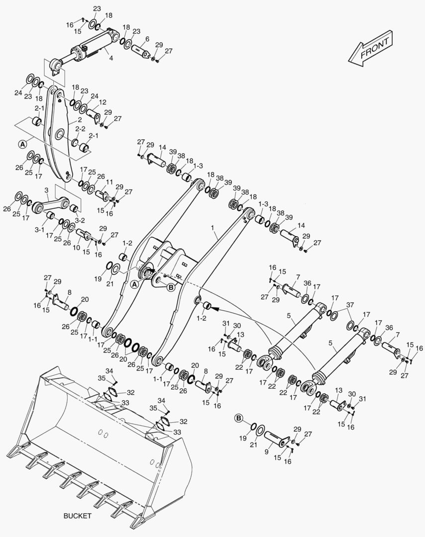 2100 LOADER ARM ASS`Y [5001~10184]