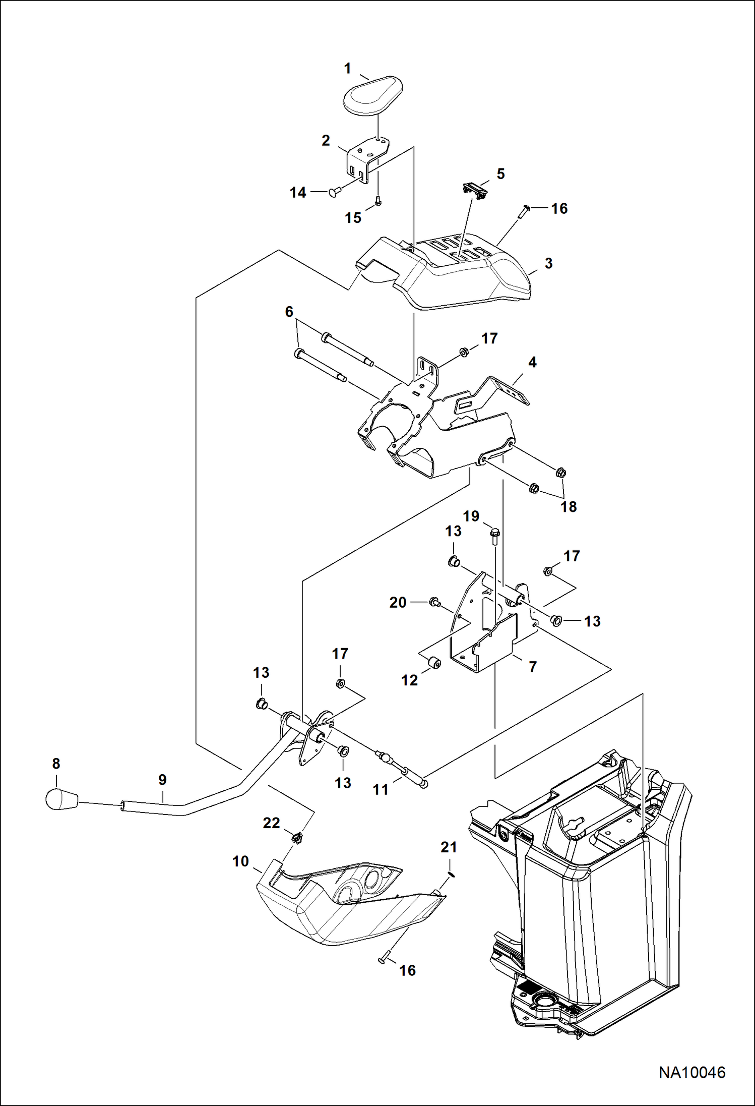 КОНСОЛЬ УПРАВЛЕНИЯ (ЛЕВОСТОРОННИЙ КОНСОЛЬ)