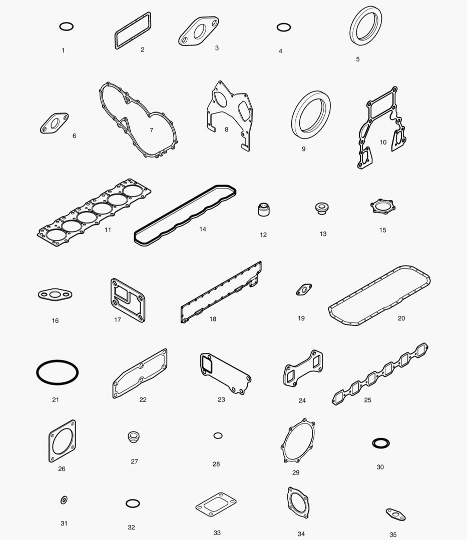 КОМПЛЕКТ ПРОКЛАДОК ДЛЯ КАПИТАЛЬНОГО РЕМОНТА-ВСЕ