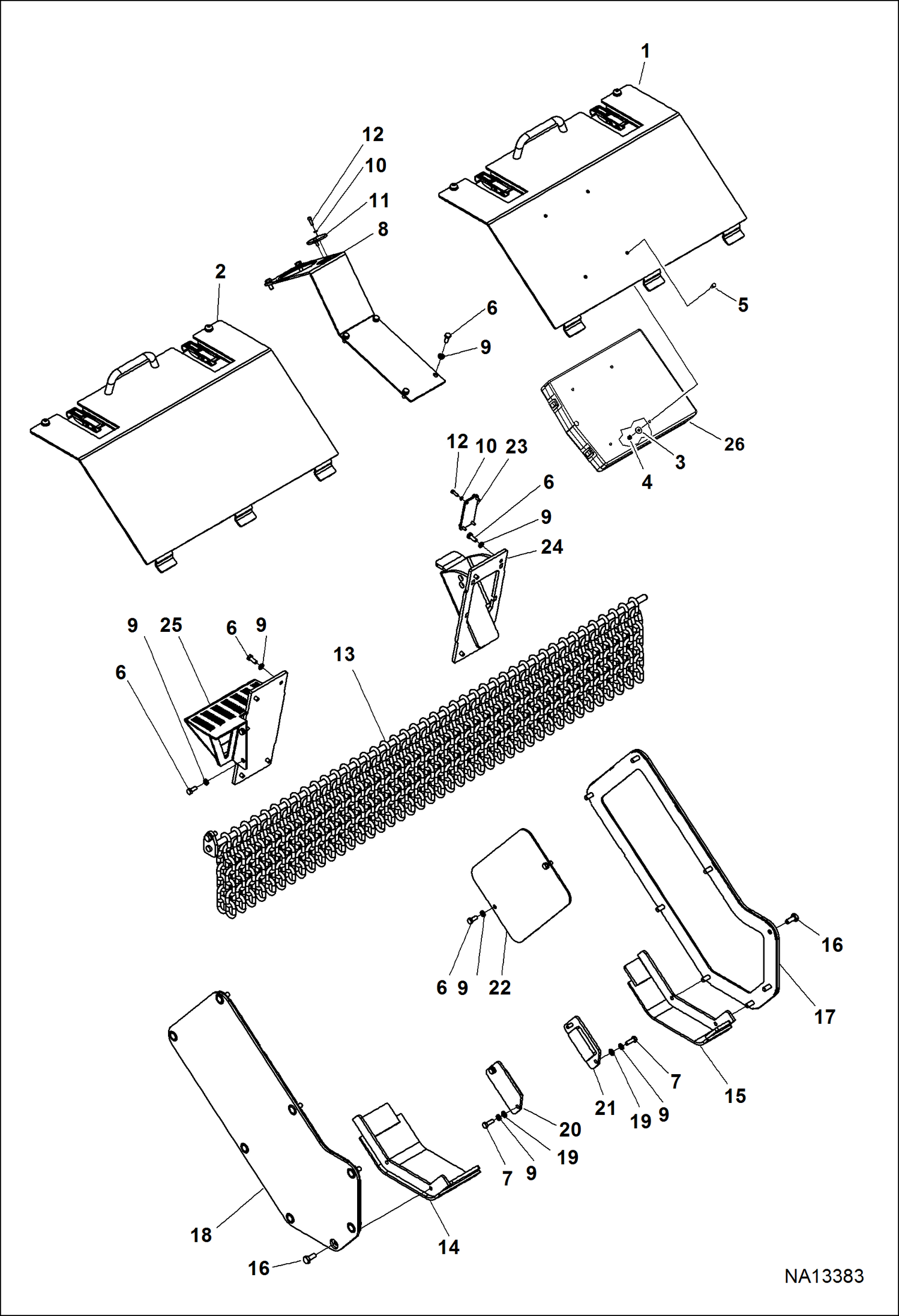 ДЕТАЛИ РАМЫ И ЗАЩИТА FRC150HT (СЕРИЙНЫЙ НОМЕР B4A800101 И ВЫШЕ)