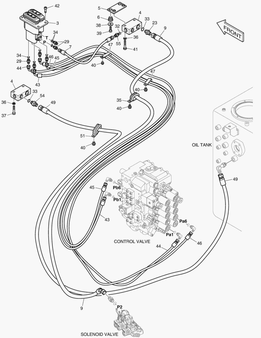 1410 PILOT PIPING(10) - PEDAL VALVE