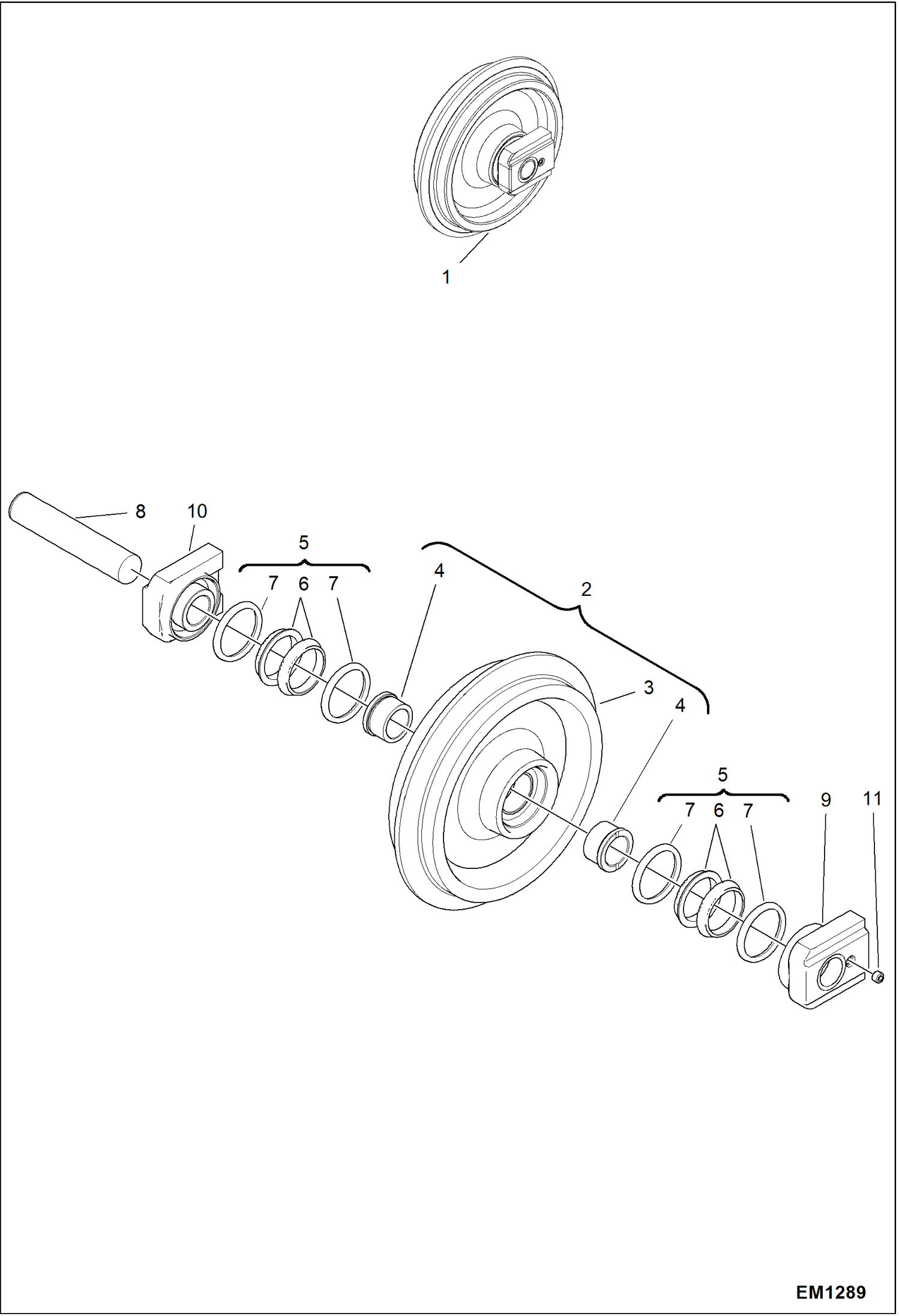 НАТЯЖНОЕ КОЛЕСО В СБОРЕ (СЕРИЙНЫЙ НОМЕР AHLL22004 И ВЫШЕ)