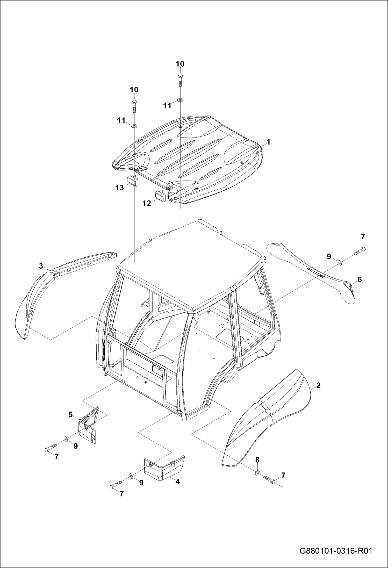 ВНУТРЕННЯЯ ОТДЕЛКА КАБИНЫ ИЗ ПОЛИЭСТЕРА И СВЯЗИ