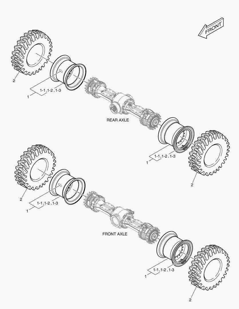 Схема КОЛЕСА В СБОРЕ - 23.5XR25XL3