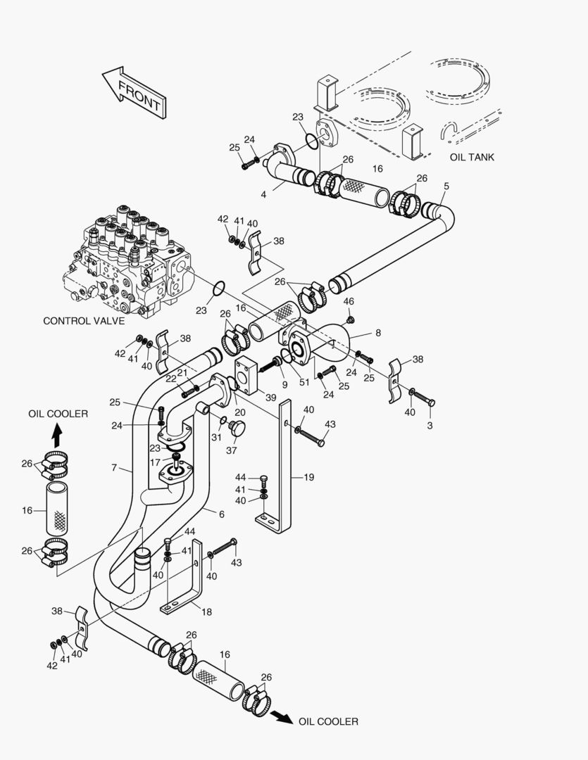 1211 OIL COOLER PIPING(1-1) [1541~]