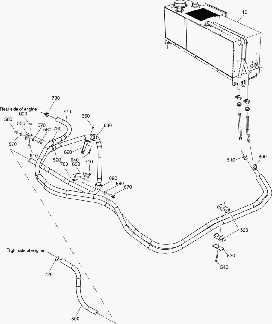 G381-20 AIR CONDITION - HOSE OUTSIDE CAB T4