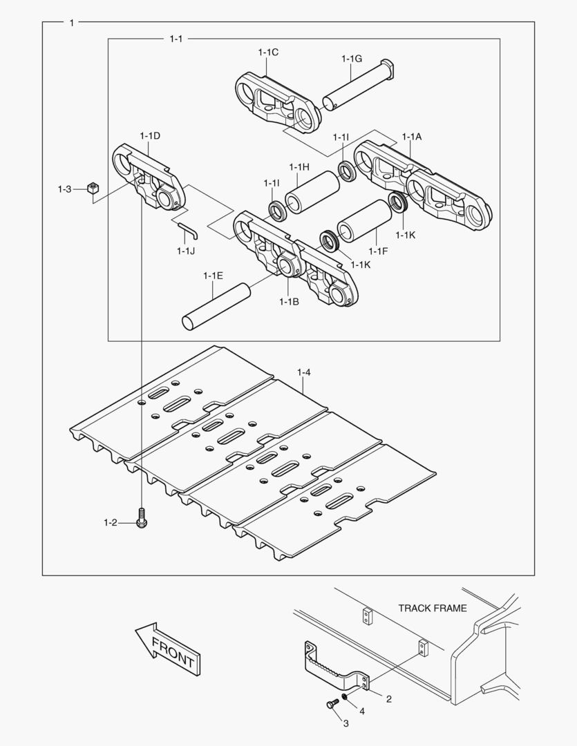 БАШМАК ГУСЕНИЦЫ В СБОРЕ-700G
