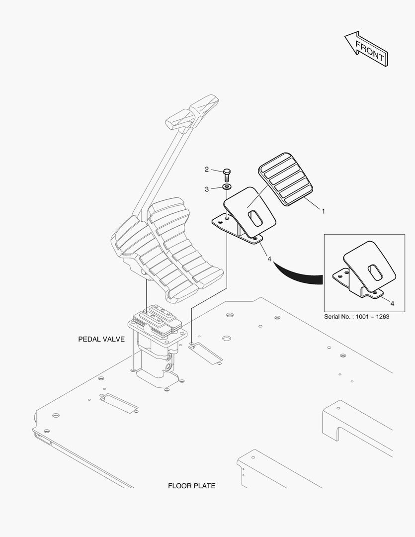 ПОДСТАВКА ДЛЯ НОГ - ПРАВОСТОРОННИЙ