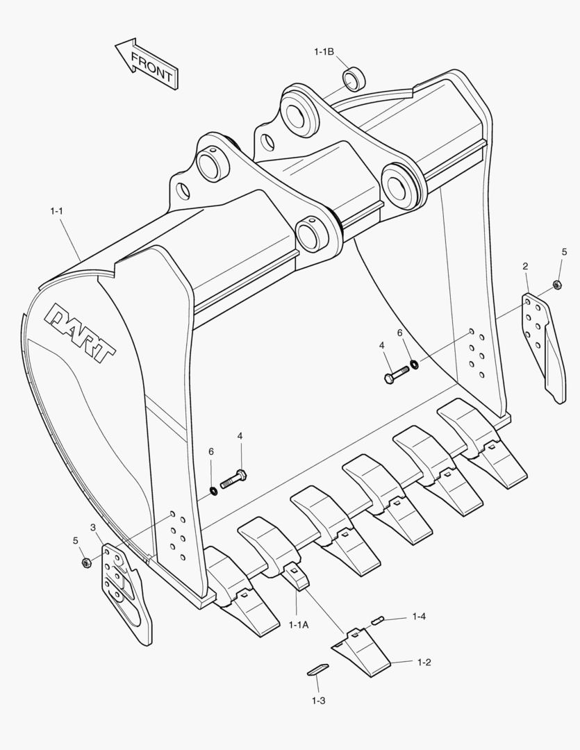 Спецтехника 6600 BUCKET-2.87гЋҐ(80`)-VERTICAL PIN