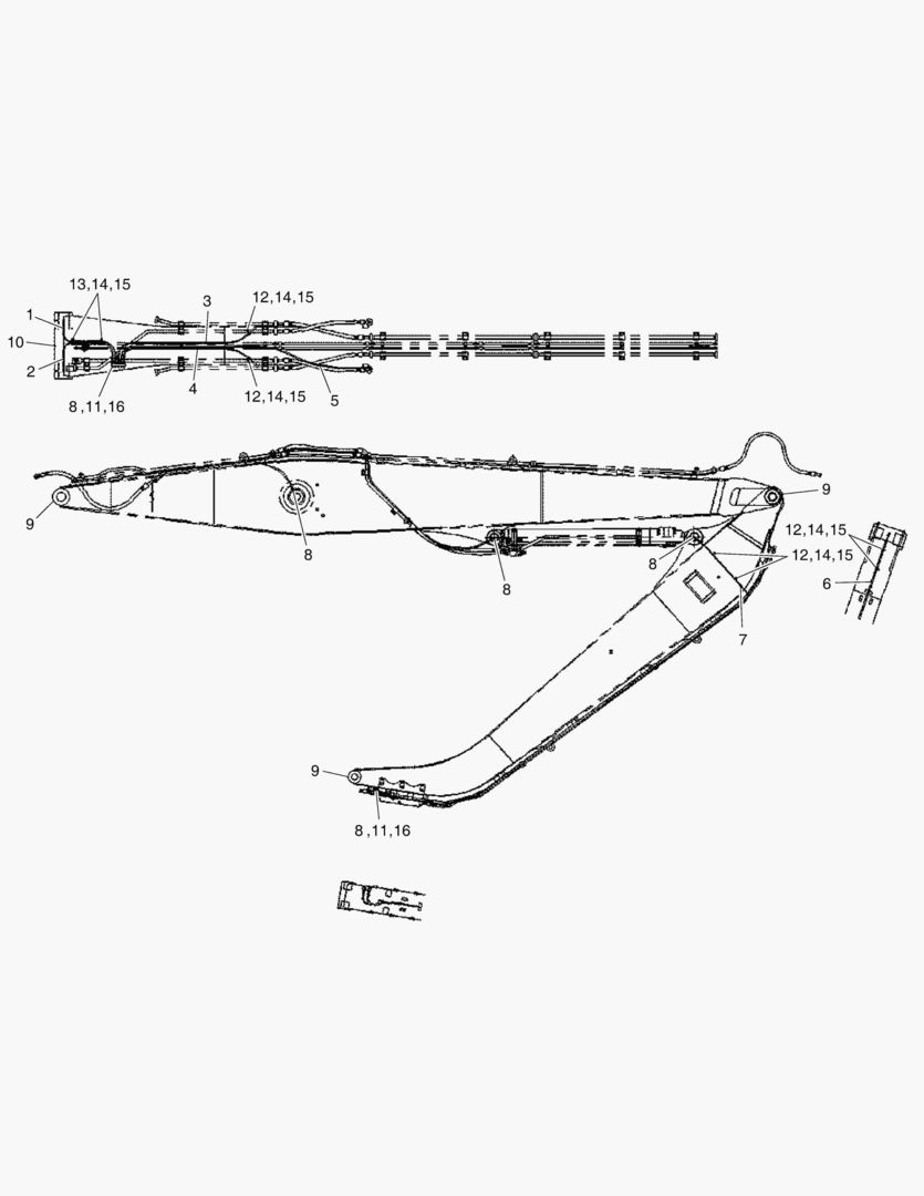 3140 LUBRICATION PIPING - BOOM+ARM