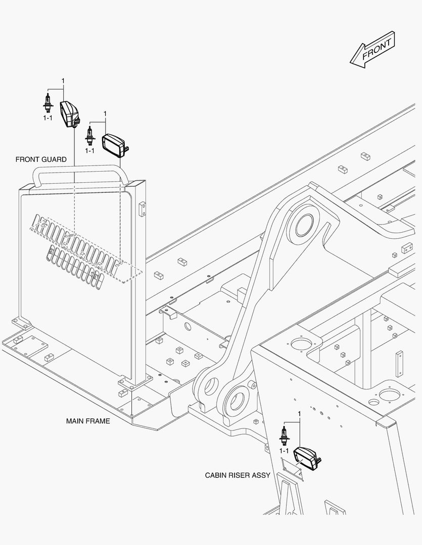 Схема 6270 ELECTRIC PARTS - FRONT VIEW LAMP