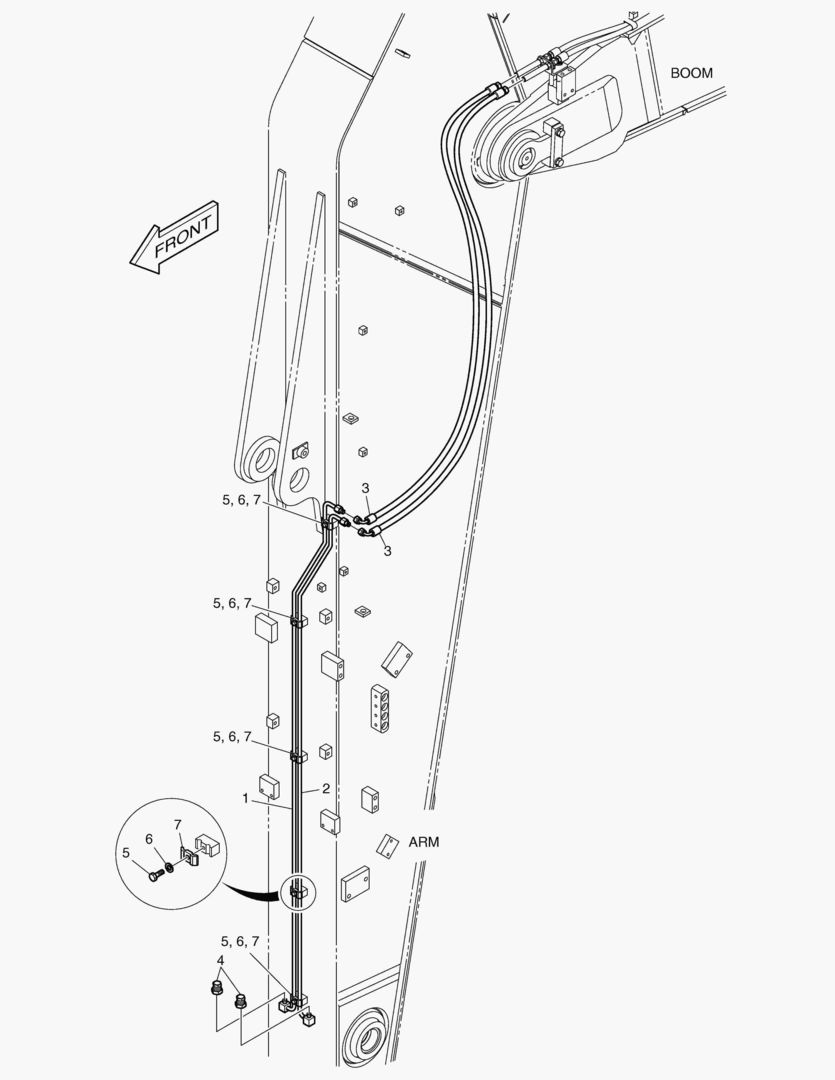ГИДРОСИСТЕМА РУКОЯТИ - РУКОЯТЬ 3.5 м(БЫСТРОУСТАНАВЛИВАЕМЫЙ ФИКСАТОР)