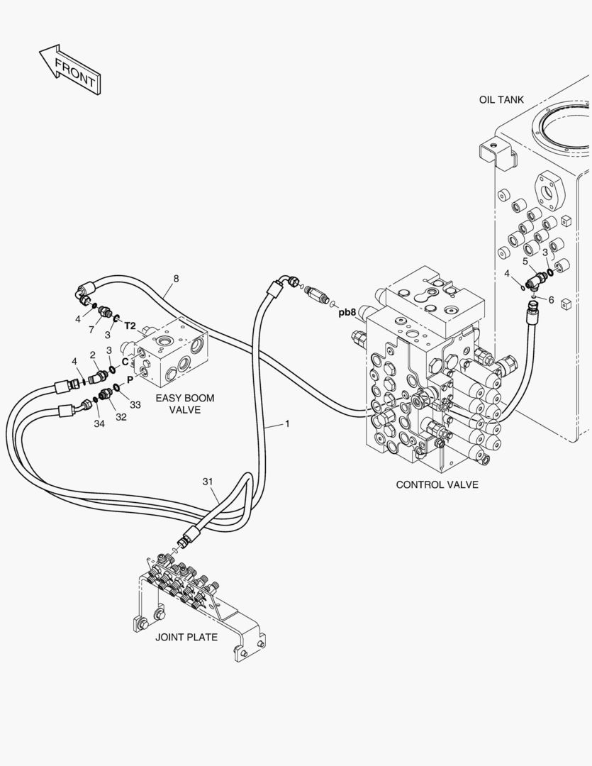 ТРУБОПРОВОД СЕРВОУПРАВЛЕНИЯ - СТРЕЛА ПЛАВАЮЩЕГО ТИПА