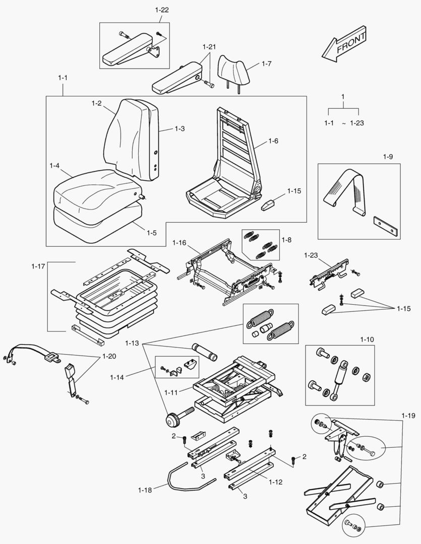 СИДЕНИЕ В СБОРЕ- МЕХАНИЧЕСКАЯ ПОДВЕСКА