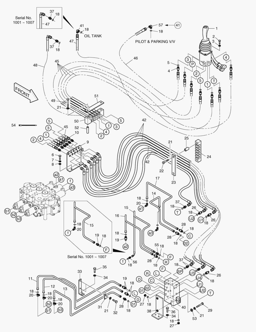 ТРУБОПРОВОД СЕРВОУПРАВЛЕНИЯ-3 КАТУШКИ