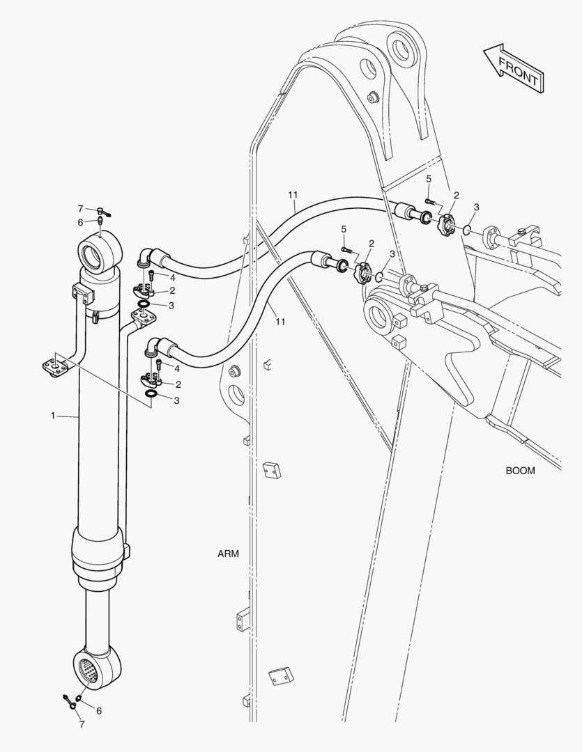 ГИДРОСИСТЕМА РУКОЯТИ - РУКОЯТЬ 3.5 м