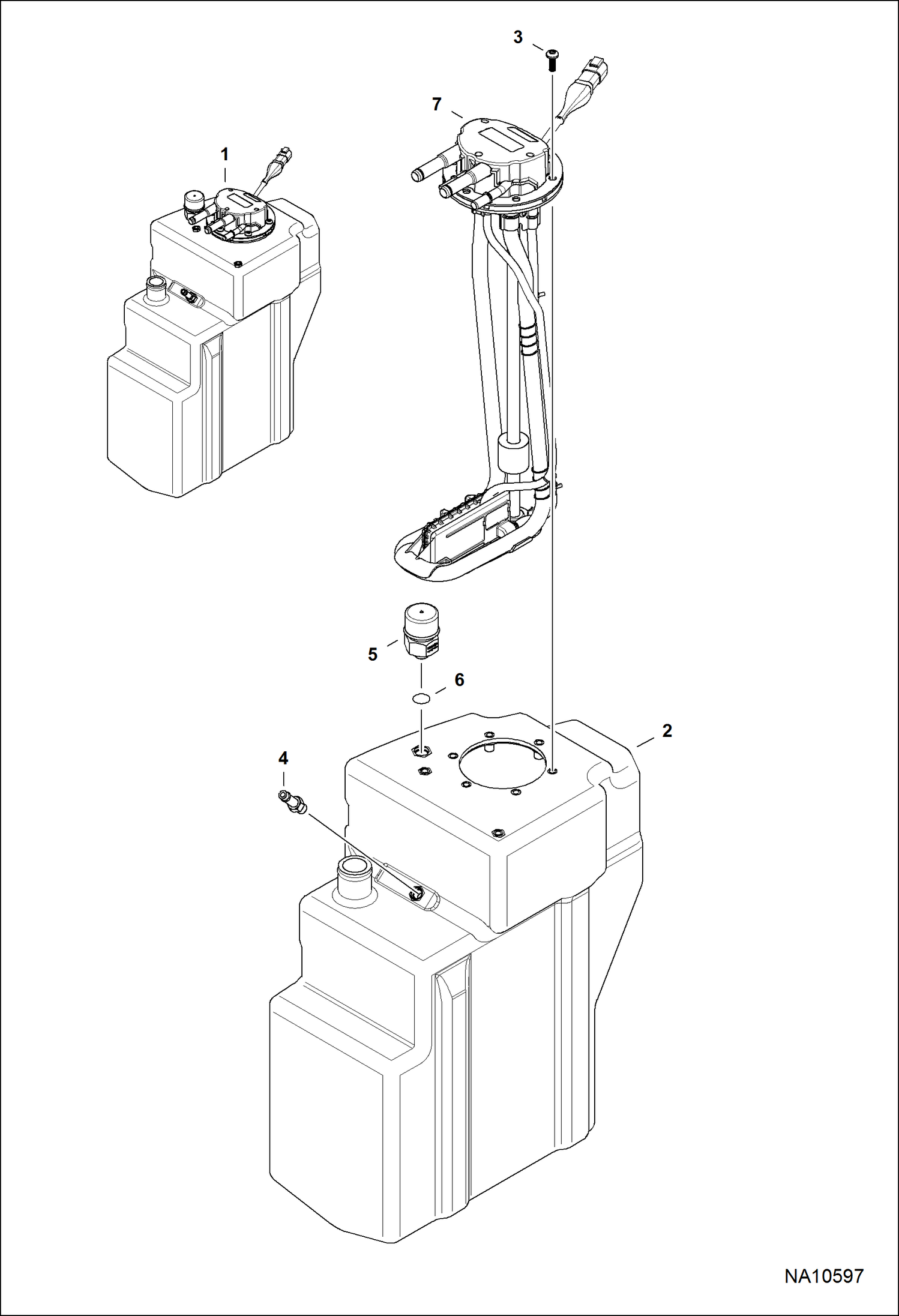 ДВИГАТЕЛЬ И КРЕПЕЖНЫЕ ДЕТАЛИ (CИСТЕМА SCR) (БАК) (БЕЗ МОДУЛЯ КРЕПЛЕНИЯ НА КРОНШТЕЙНЕ) (B3BV00001 - B3BV11391)